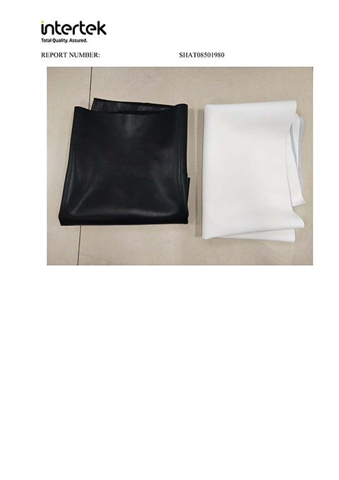 Hexavalent chromium test certificate for Sing-Rui split leather showing below detectable limits, compliant with EU REACH standards